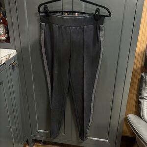 Athleta Dark Gray Jogger with White Stripes